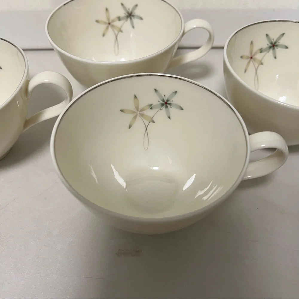Constellation Castleton Fine China Teacups Mid-Century Modern Atomic